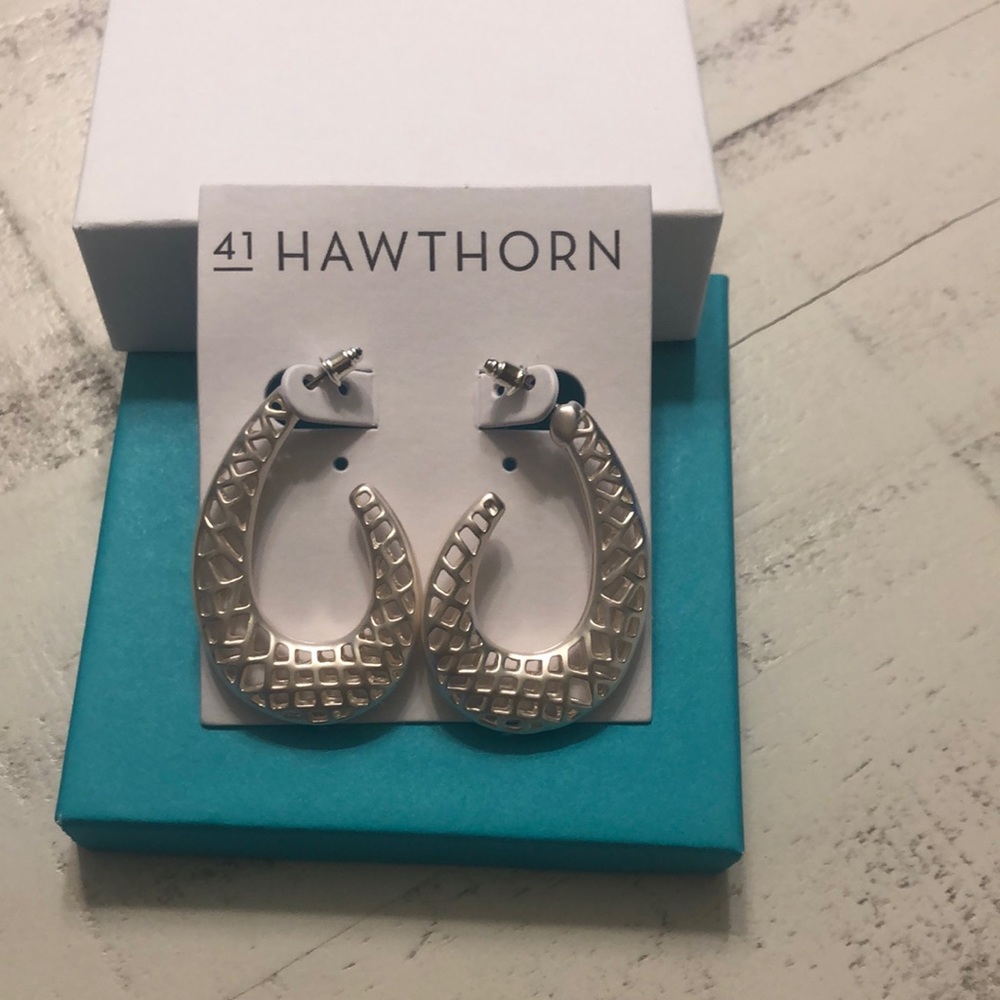 Metal hoop earrings